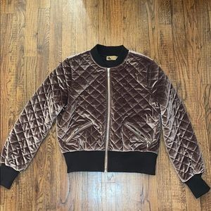LF Katsumi Purple Velvet Velour Bomber Jacket